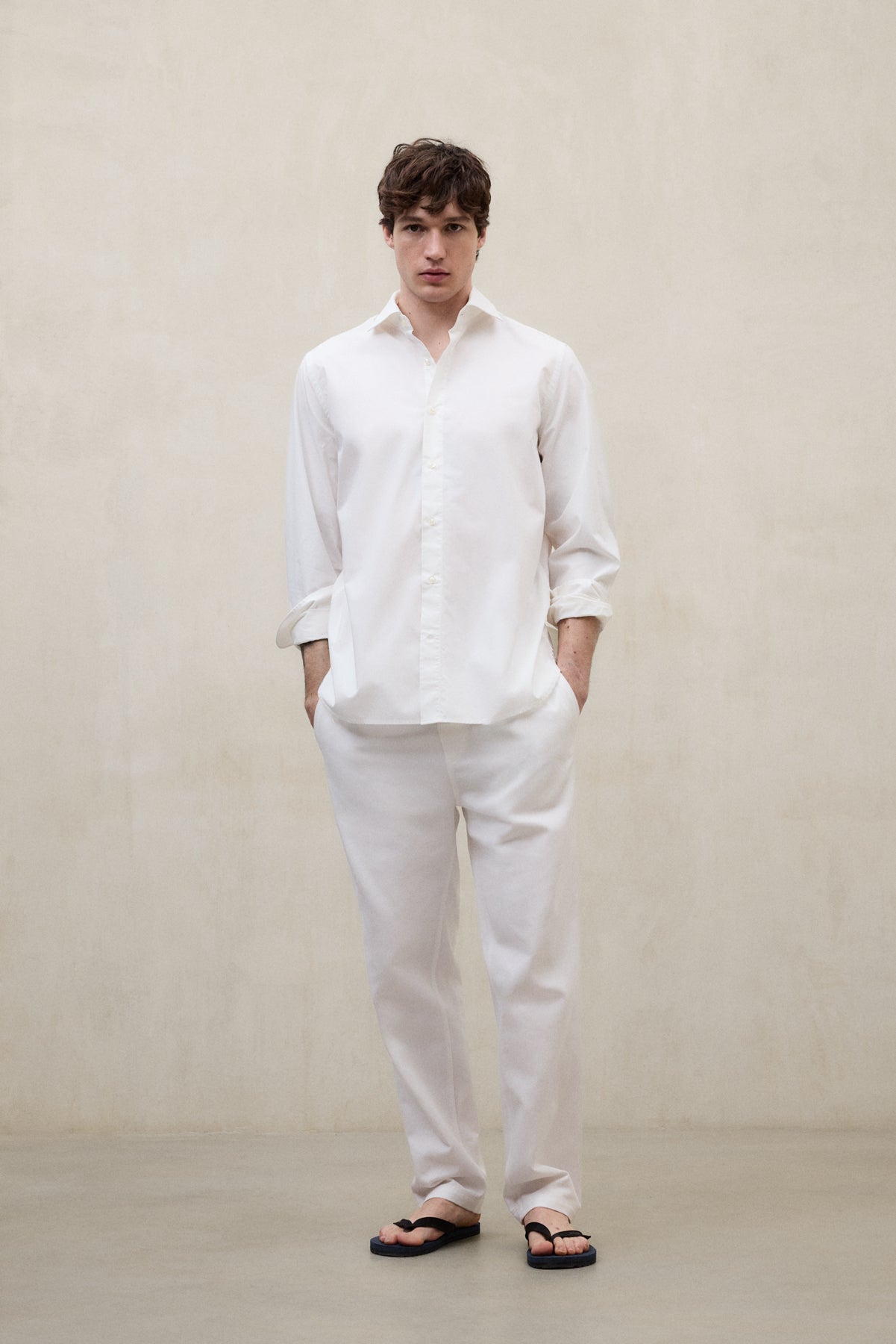 ecoalf-alfredo-camisa-blanca-hombre-media-cremallera image 5