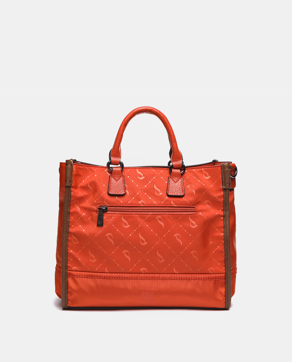 bolso-shopper-abbacino-naranja-en-materiales-reciclados-jacquard image 3