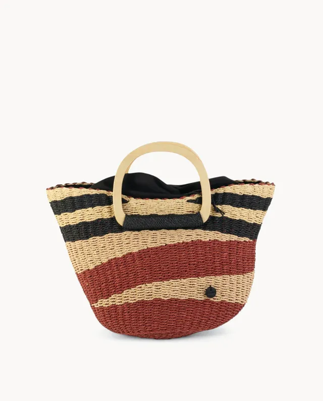 kbas-bolso-de-mano-fibra-natural-cierre-saco-granate image 1