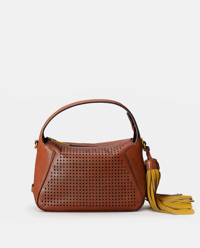 abbacino-bolso-de-mano-piel-troquelada-cognac image 1