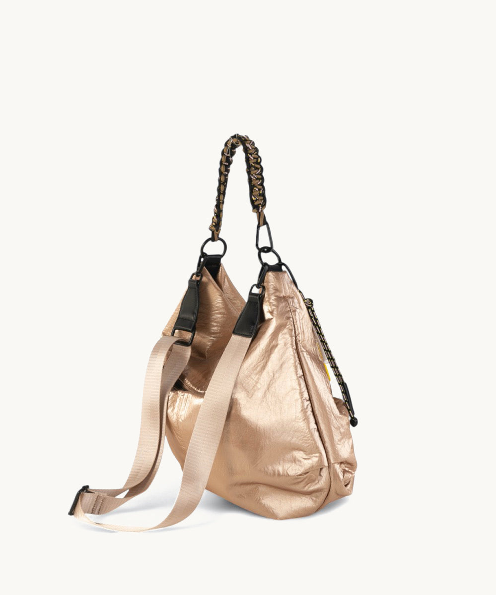 kbas-urban-rania-hobo-nylon-oro image 2