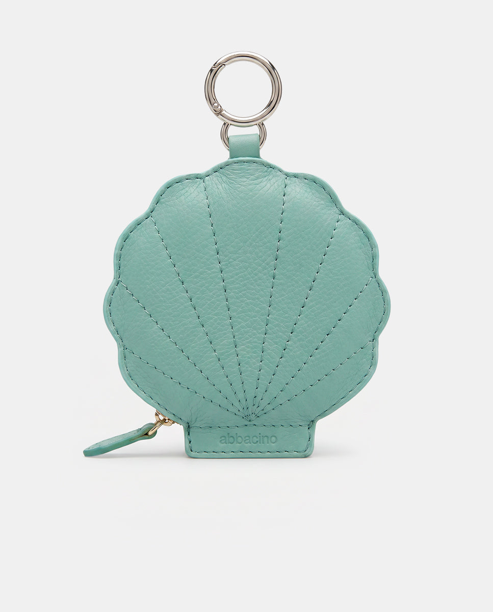 abbacino-llavero-charm-concha-piel-turquesa image 1