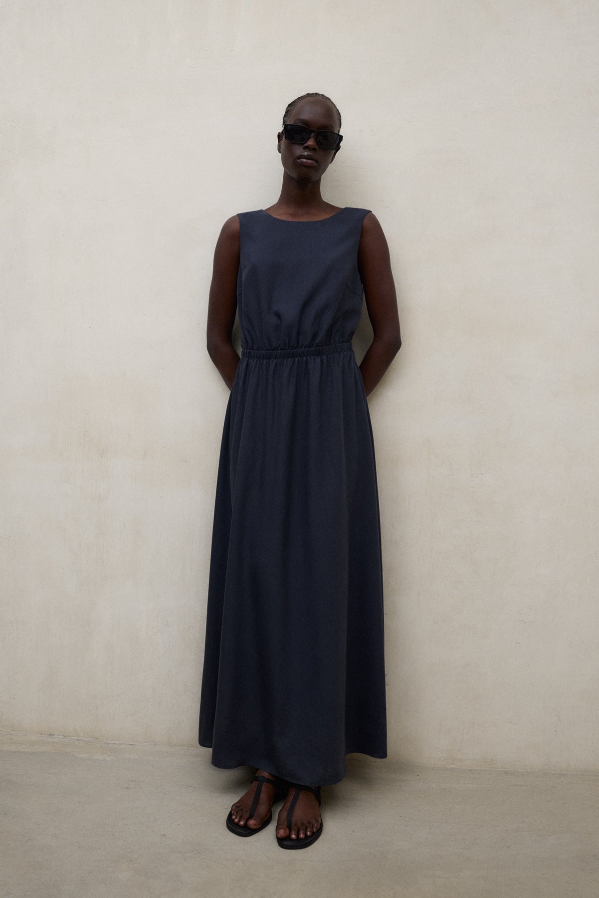 ecoalf-vestido-vittoria-azul-marino-de-mujer-100-tencel-lyocell-fit-regular-con- image 5