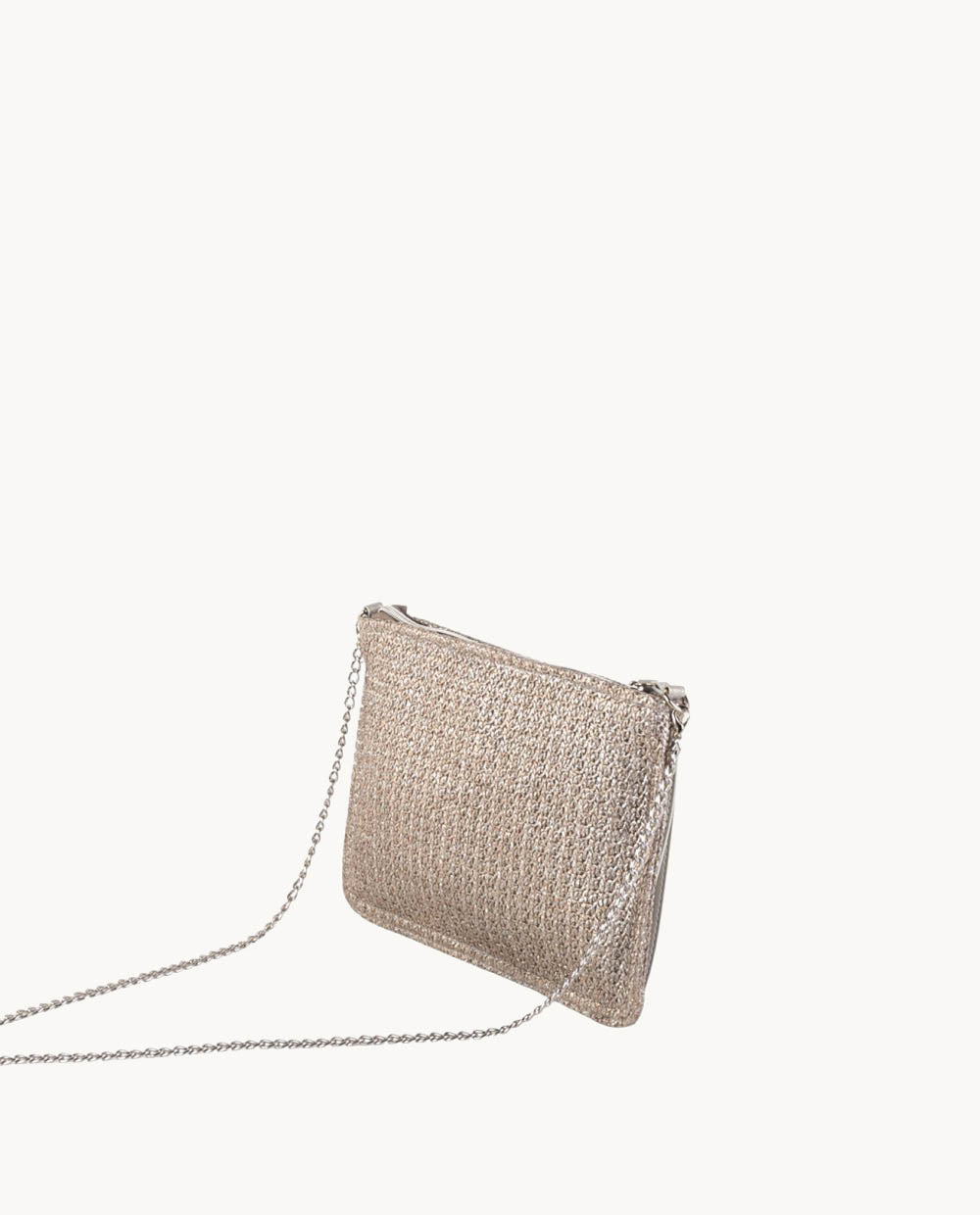 kbas-cartera-de-fibra-natural-color-plata-con-cremallera-30-x-3-x-21-cm image 2