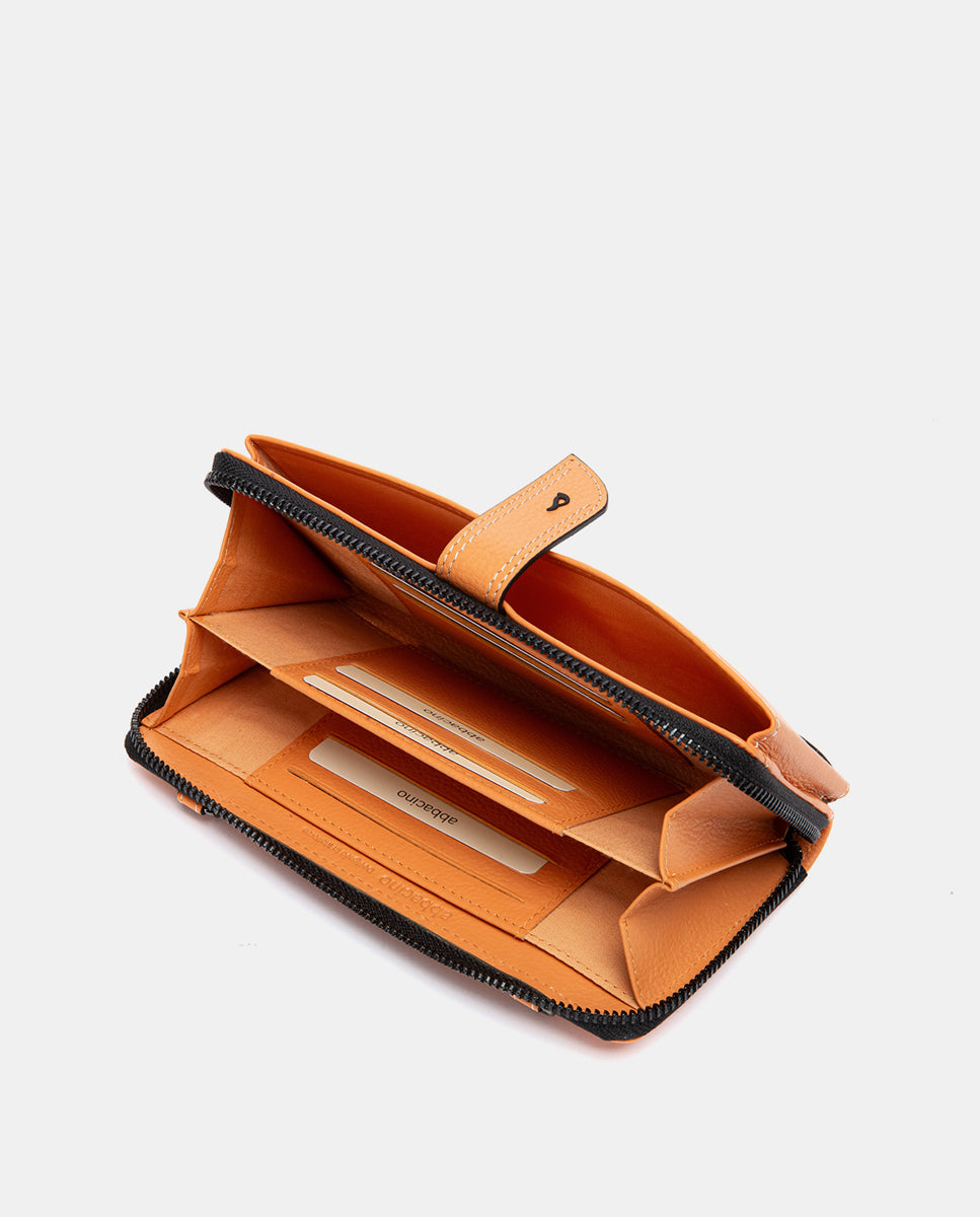 abbacino-cartera-grande-mujer-piel-vacuna-naranja image 2