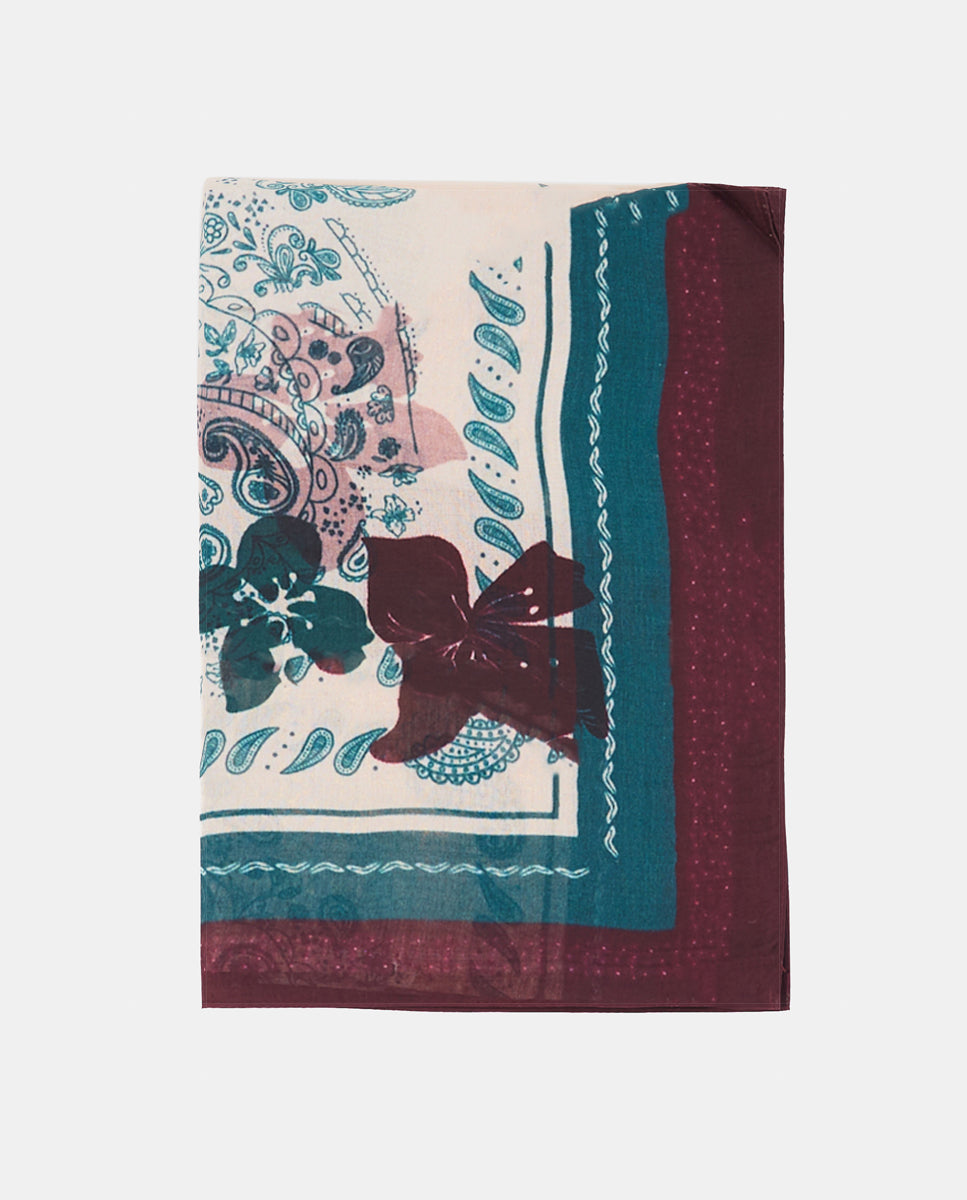 abbacino-bandana-de-seda-paisley-burdeos image 3