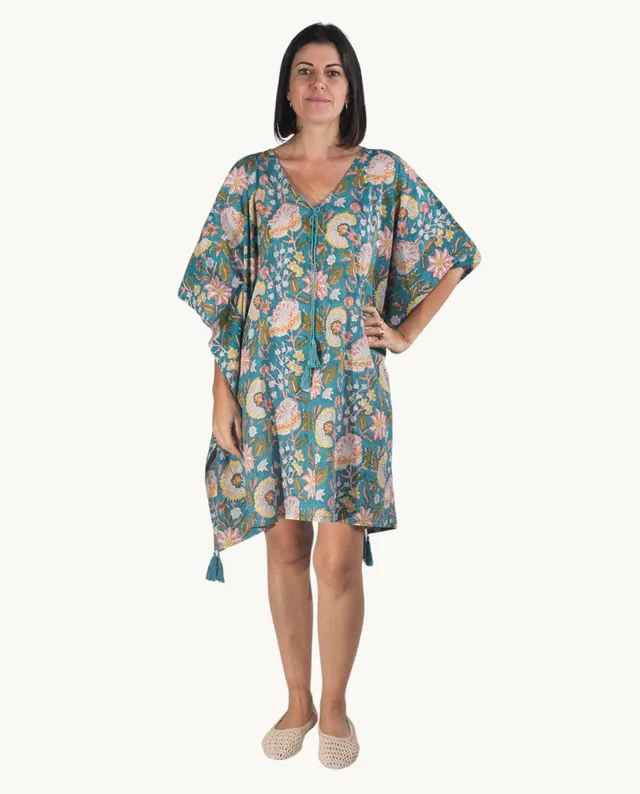 kurta-kbas-de-algod-n-talla-nica-color-turquesa image 1