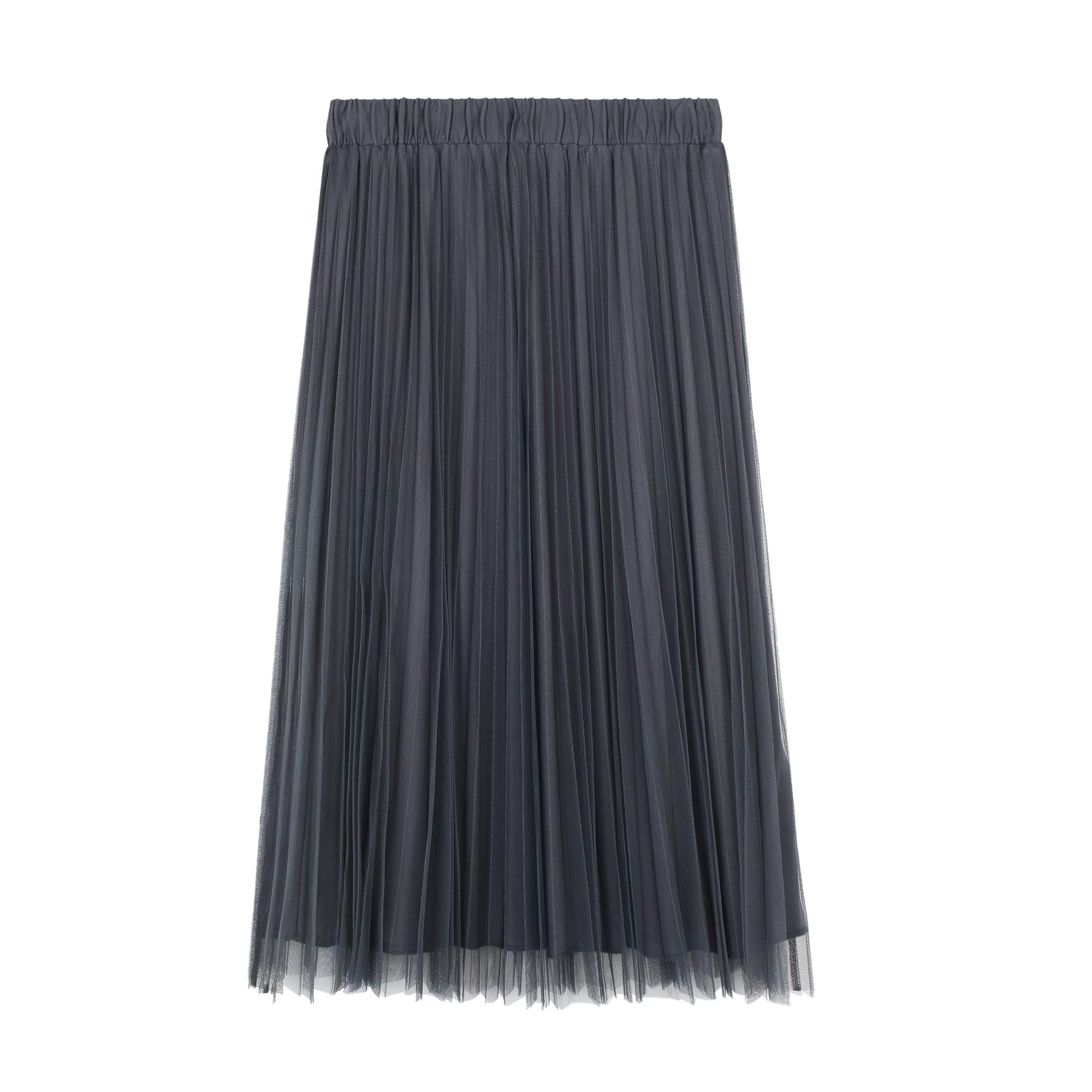 parfois-falda-plisada-cintura-el-stica-mujer-gris image 1