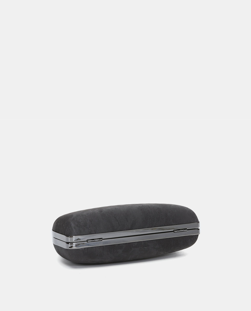 abbacino-clutch-terciopelo-gris-media-luna-bolso-fiesta image 5