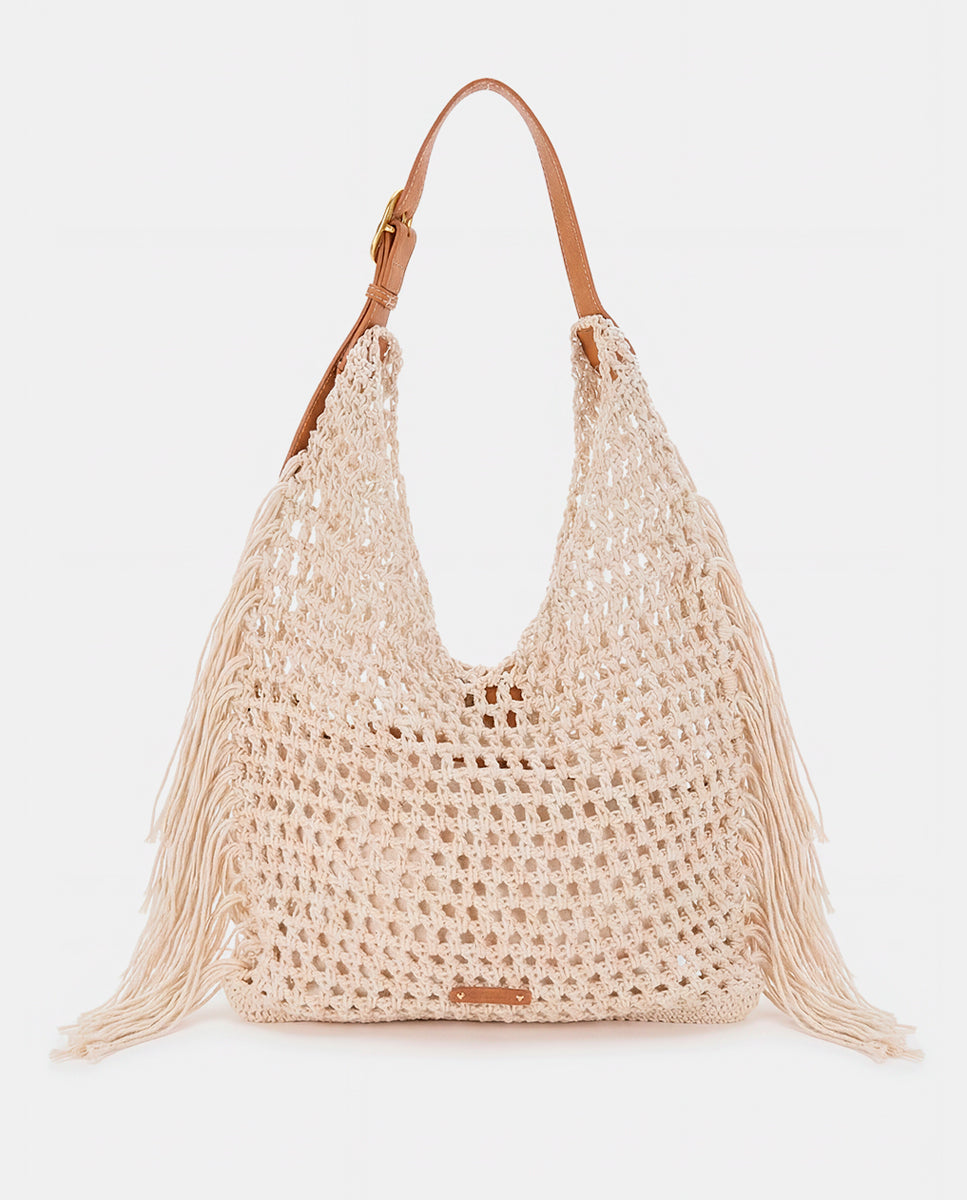 abbacino-bolso-de-hombro-macram-beige-con-flecos-boho image 1
