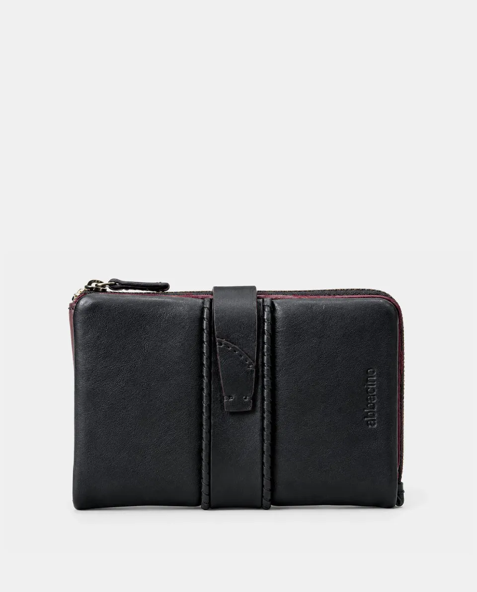 abbacino-cartera-mediana-de-mujer-en-piel-negra-trenzada image 1