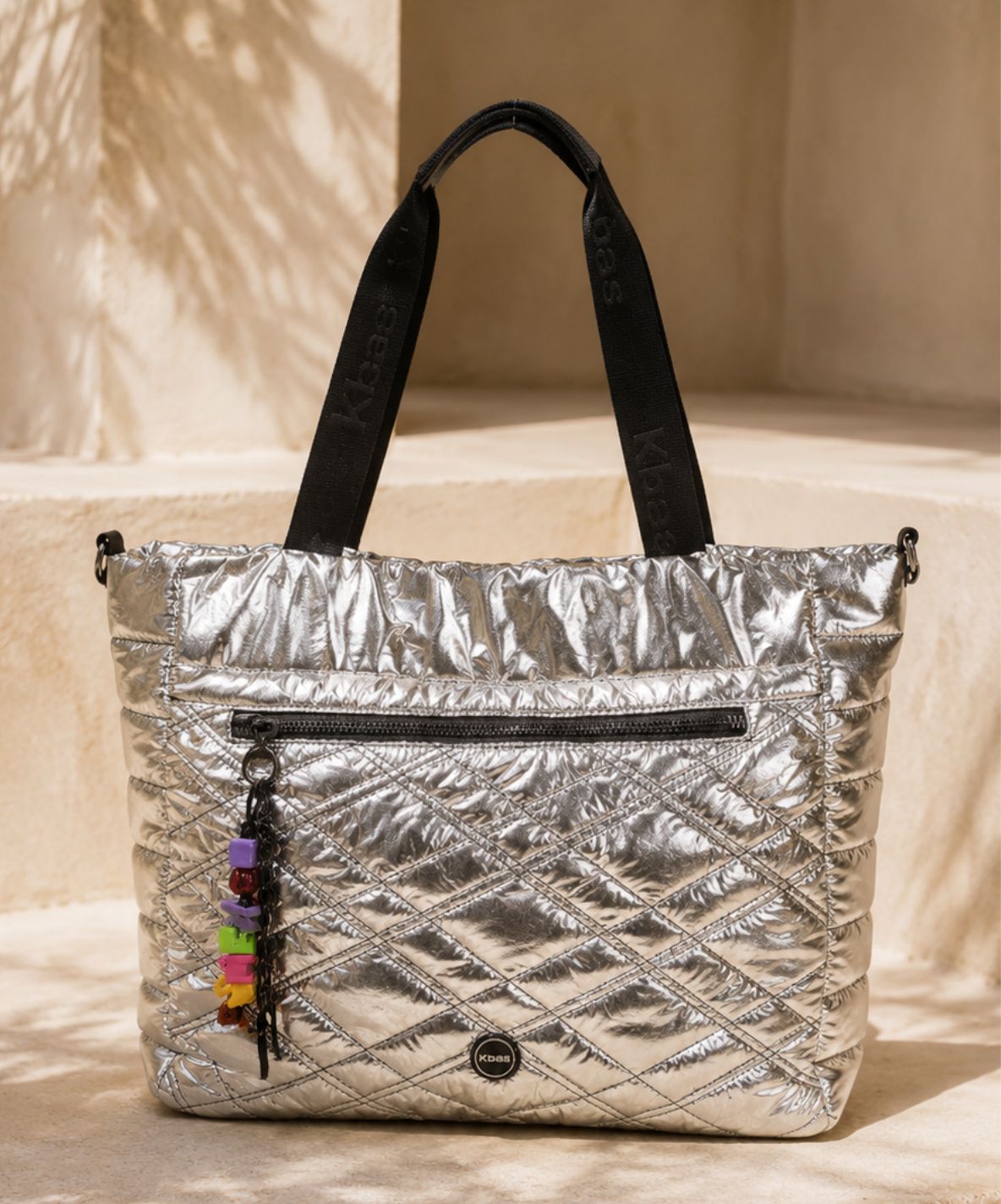 kbas-bolso-shopping-noja-de-nylon-con-cremallera-45x15x30-cm image 1