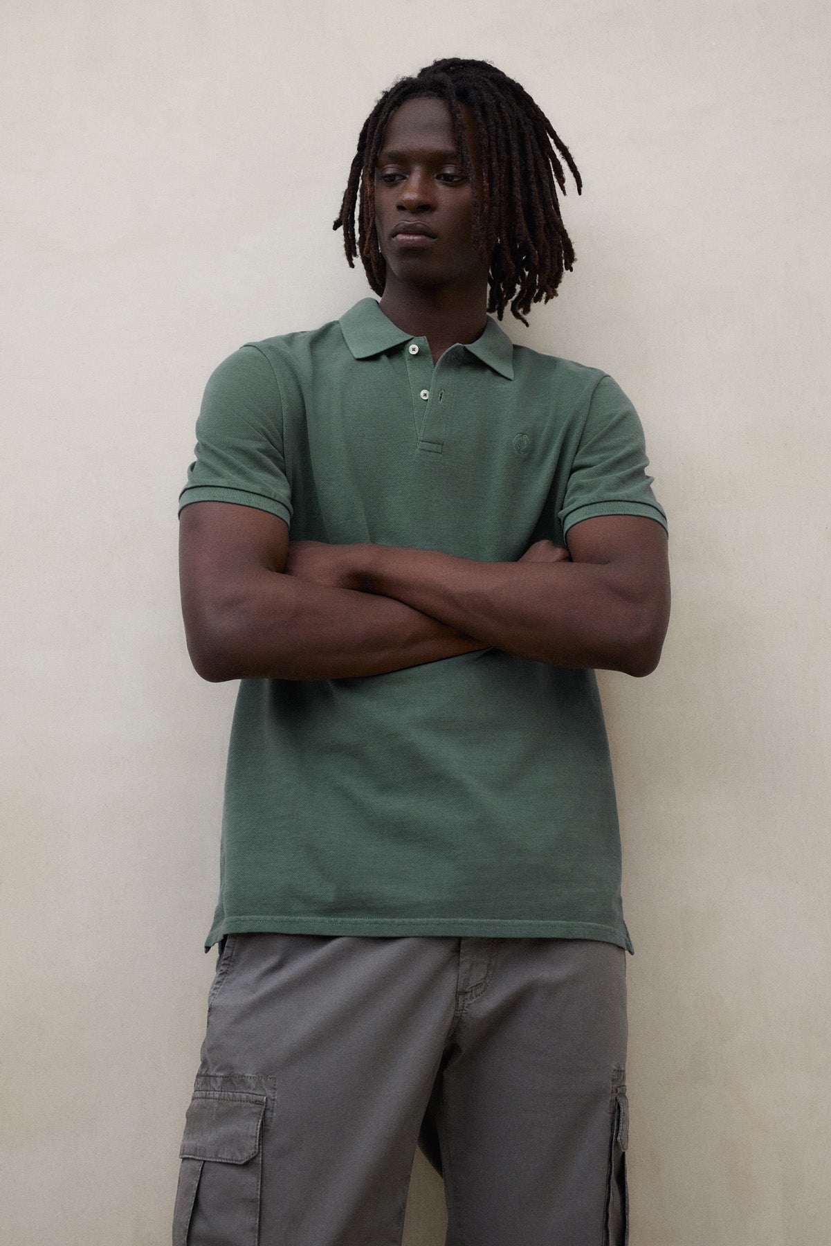 polo-ecoalf-tedan-de-piqu-verde-para-hombre image 3