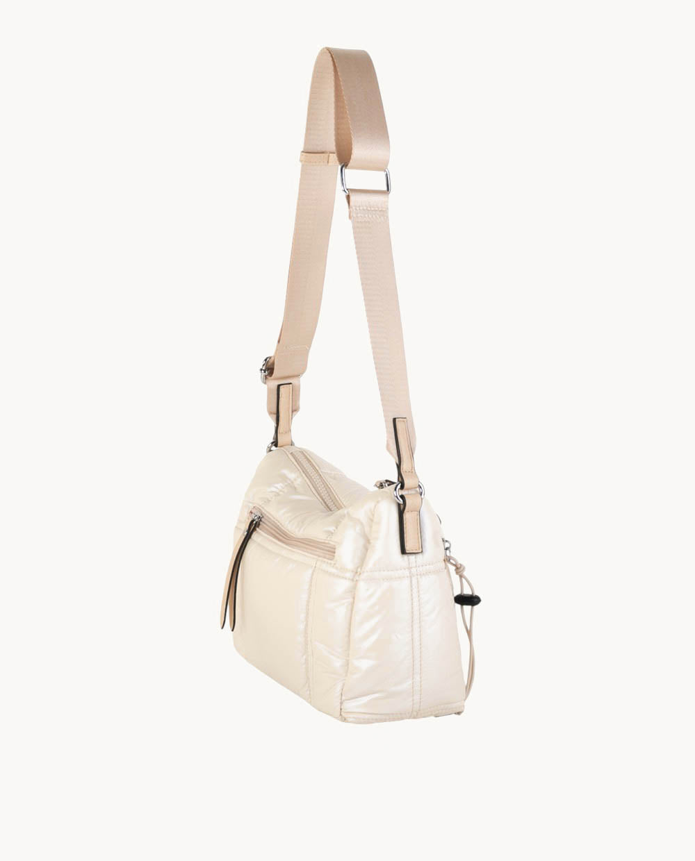 bandolera-de-nylon-kbas-con-cremallera-color-marfil-rebajas-ss26 image 2