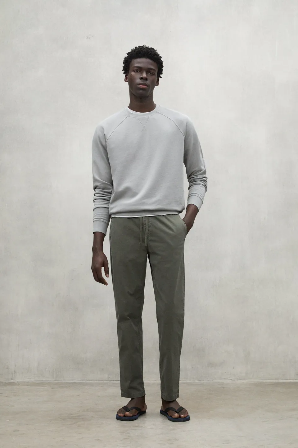 ecoalf-ethic-pantal-n-regular-de-algod-n-y-elastano-color-khaki image 1