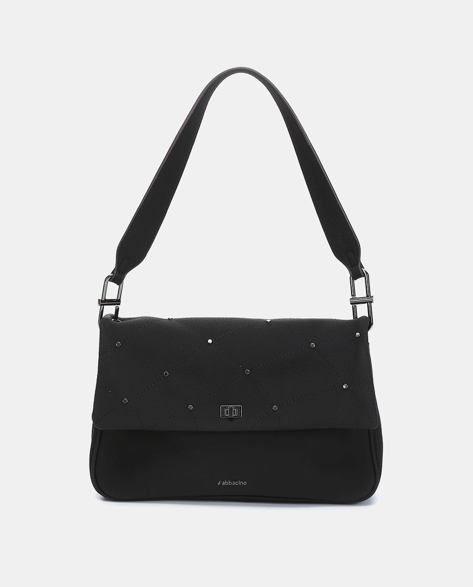 abbacino-bolso-de-hombro-materiales-reciclados-negro image 1
