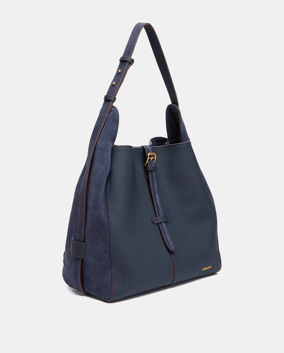 bolso-de-hombro-abbacino-piel-y-serraje-azul image 3