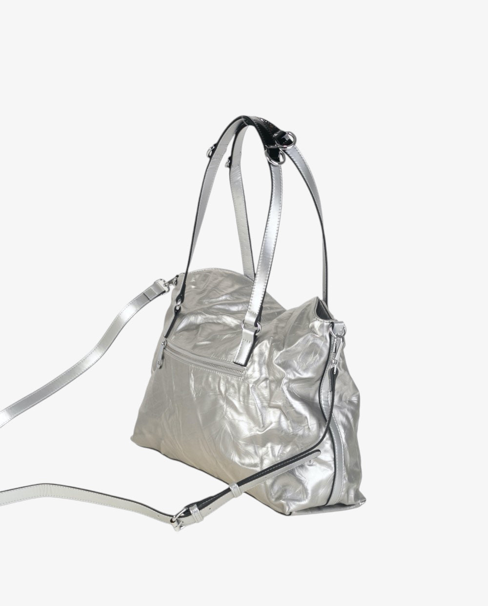 kbas-urban-atria-tote-p-u-piel-plata-bolso-de-hombro-bowling-grande image 2