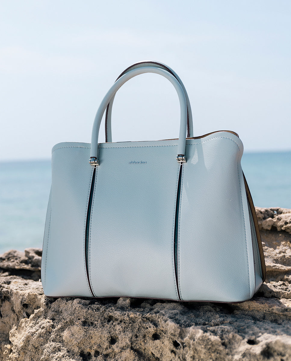 bolso-de-mano-abbacino-azul-estilo-lady-en-materiales-reciclados image 1