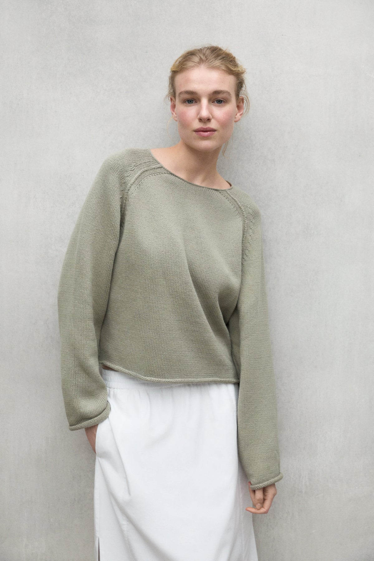 jersey-ecoalf-lamo-khaki-de-mujer image 2