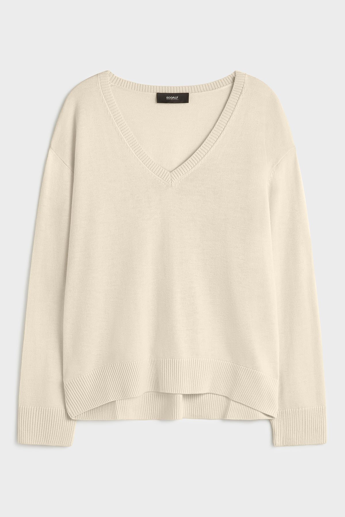 jersey-aroa-de-ecoalf-tejido-de-50-lana-reciclada-color-beige image 4