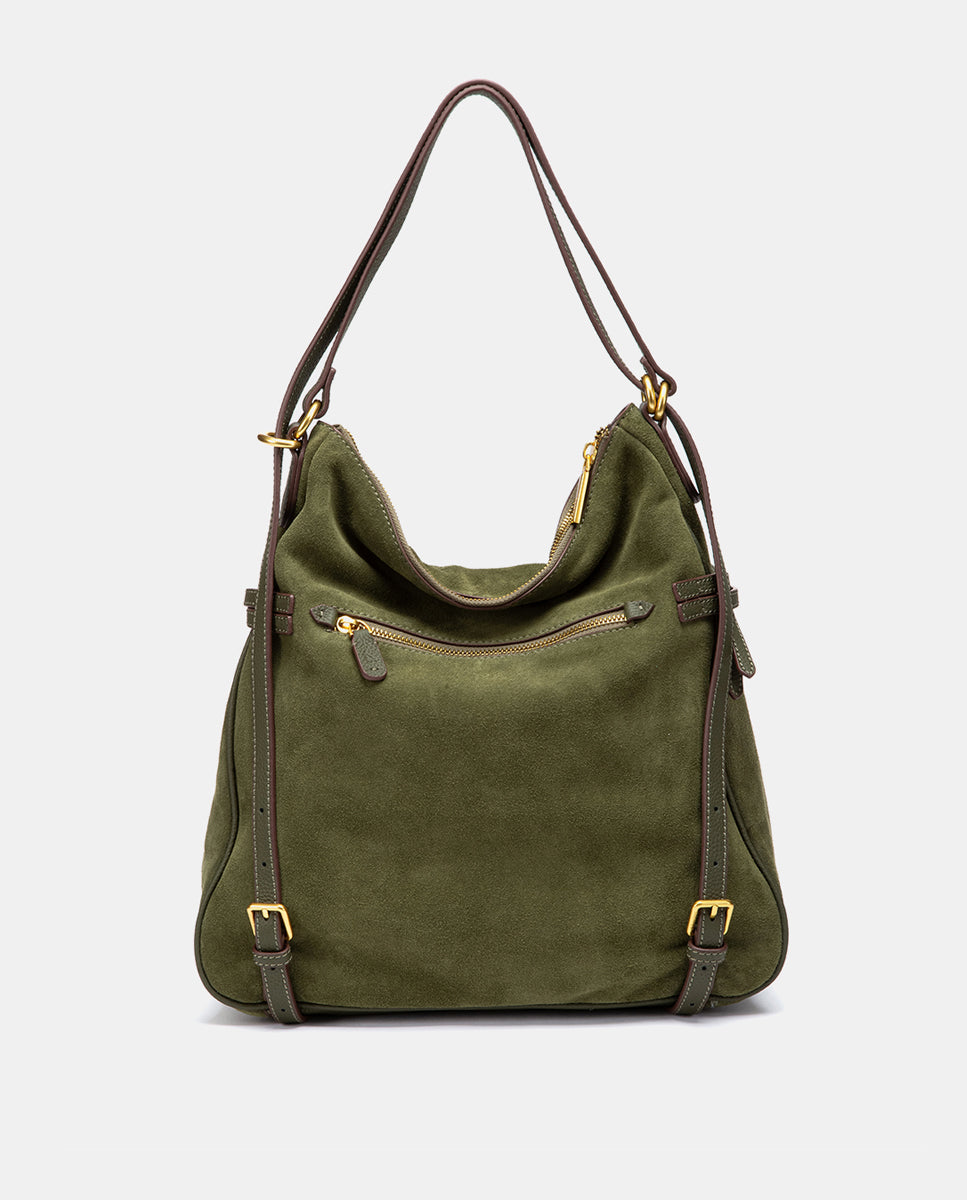 abbacino-bolso-multifuncional-hombro-mochila-serraje-verde image 3
