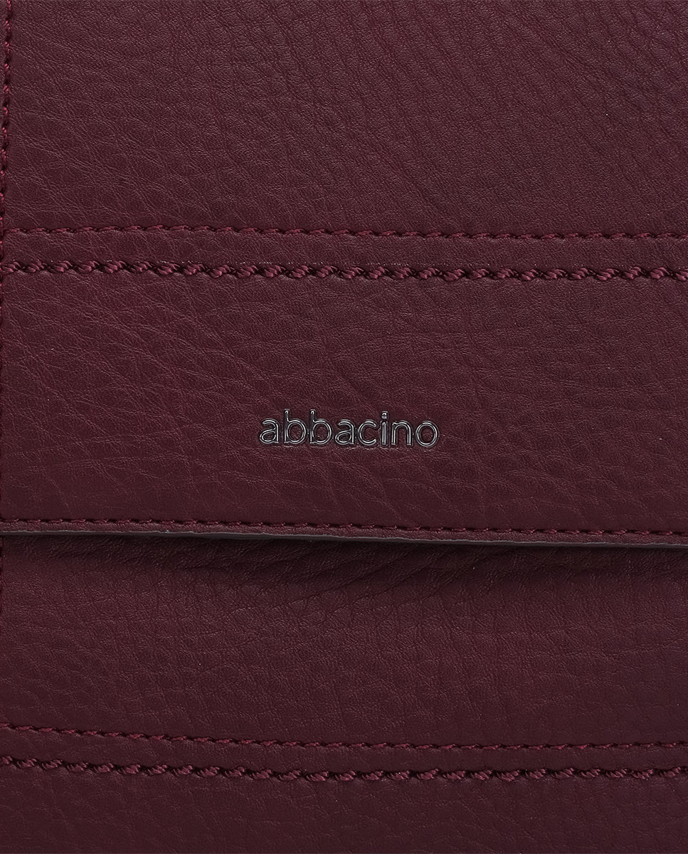 abbacino-bolso-de-hombro-en-materiales-reciclados-burdeos image 7