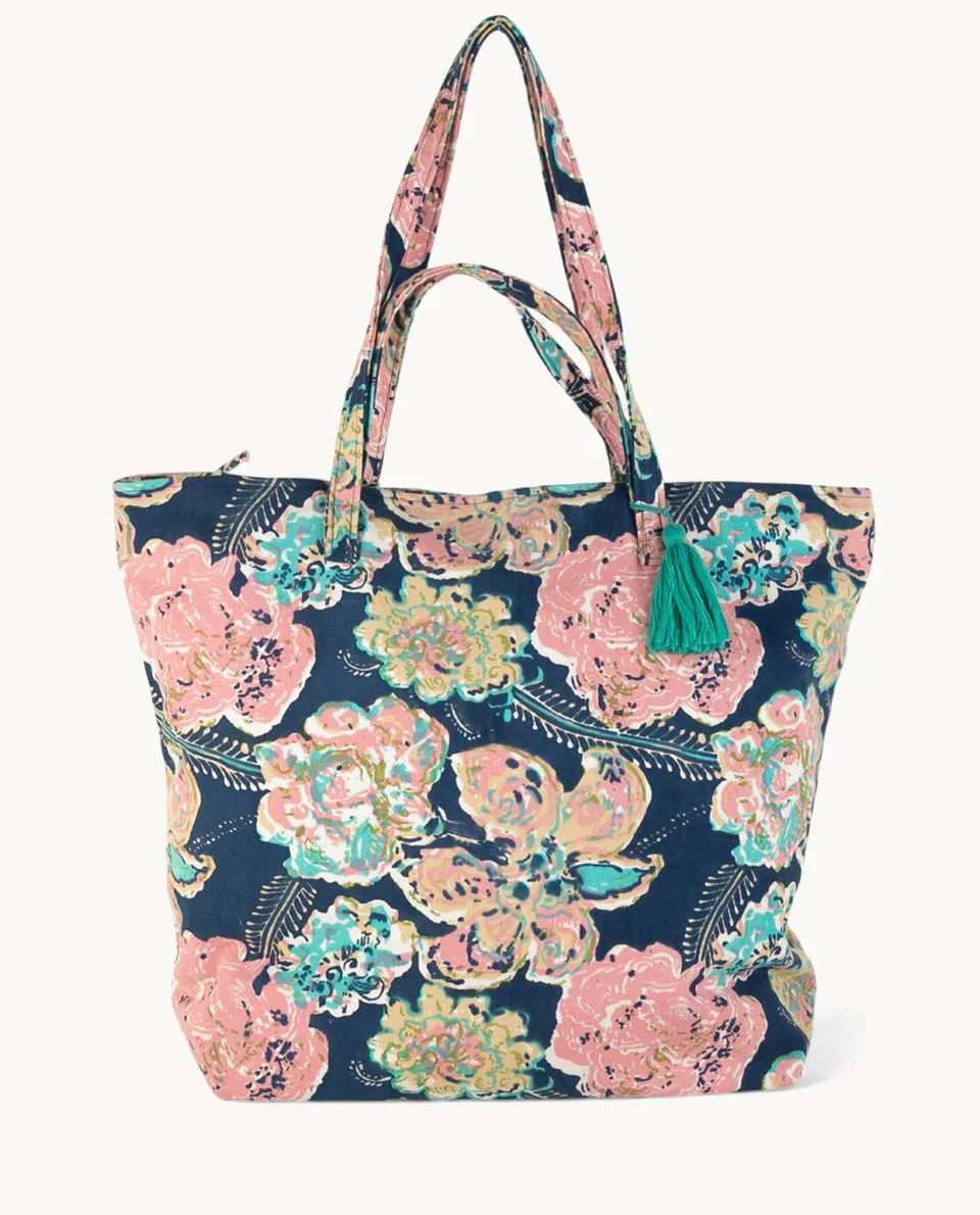 kbas-bolso-playa-de-algod-n-con-cremallera-52x17x42-cm-color-nico-amplio-y-segur image 1