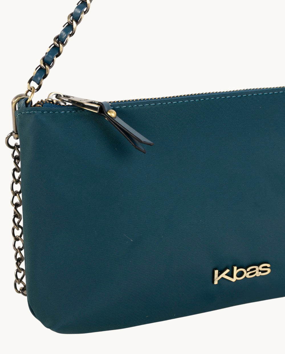 cartera-kbas-de-nylon-color-teal-27x6x15-cm-asa-de-hombro-y-bandolera image 3