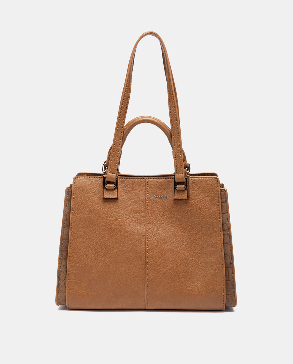 bolso-de-mano-cognac-abbacino-estructurado-reciclado image 4