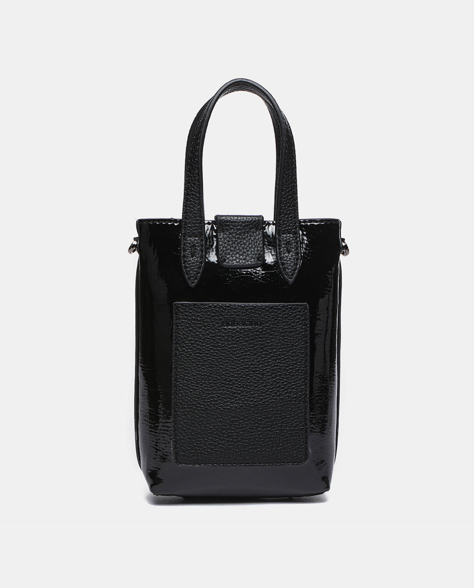 abbacino-bolso-mano-mini-charol-negro-con-bandolera image 3