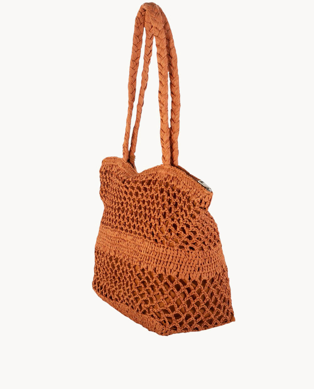 kbas-bolso-tote-de-fibra-natural-con-cremallera-color-teja image 2