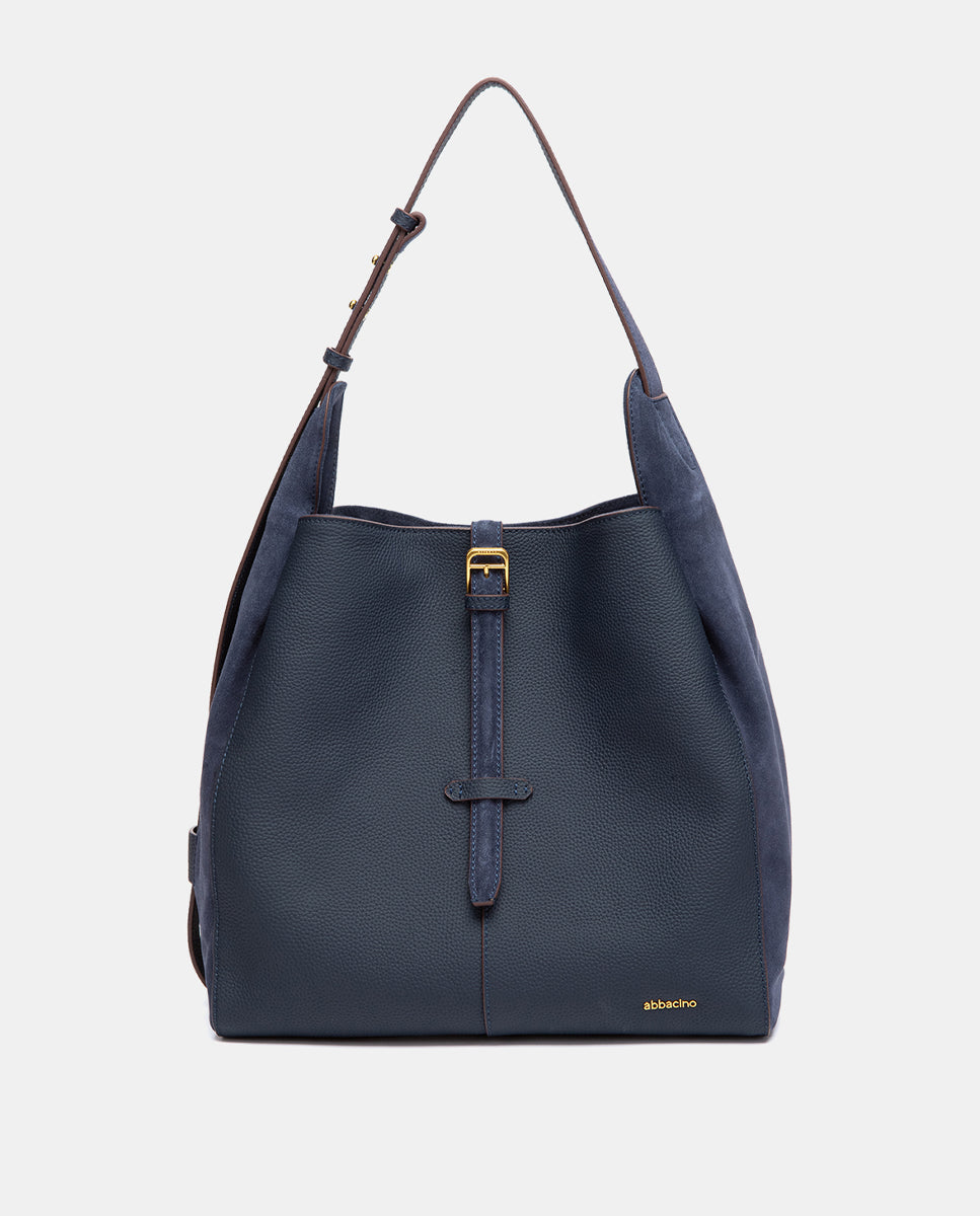 bolso-de-hombro-abbacino-piel-y-serraje-azul image 2