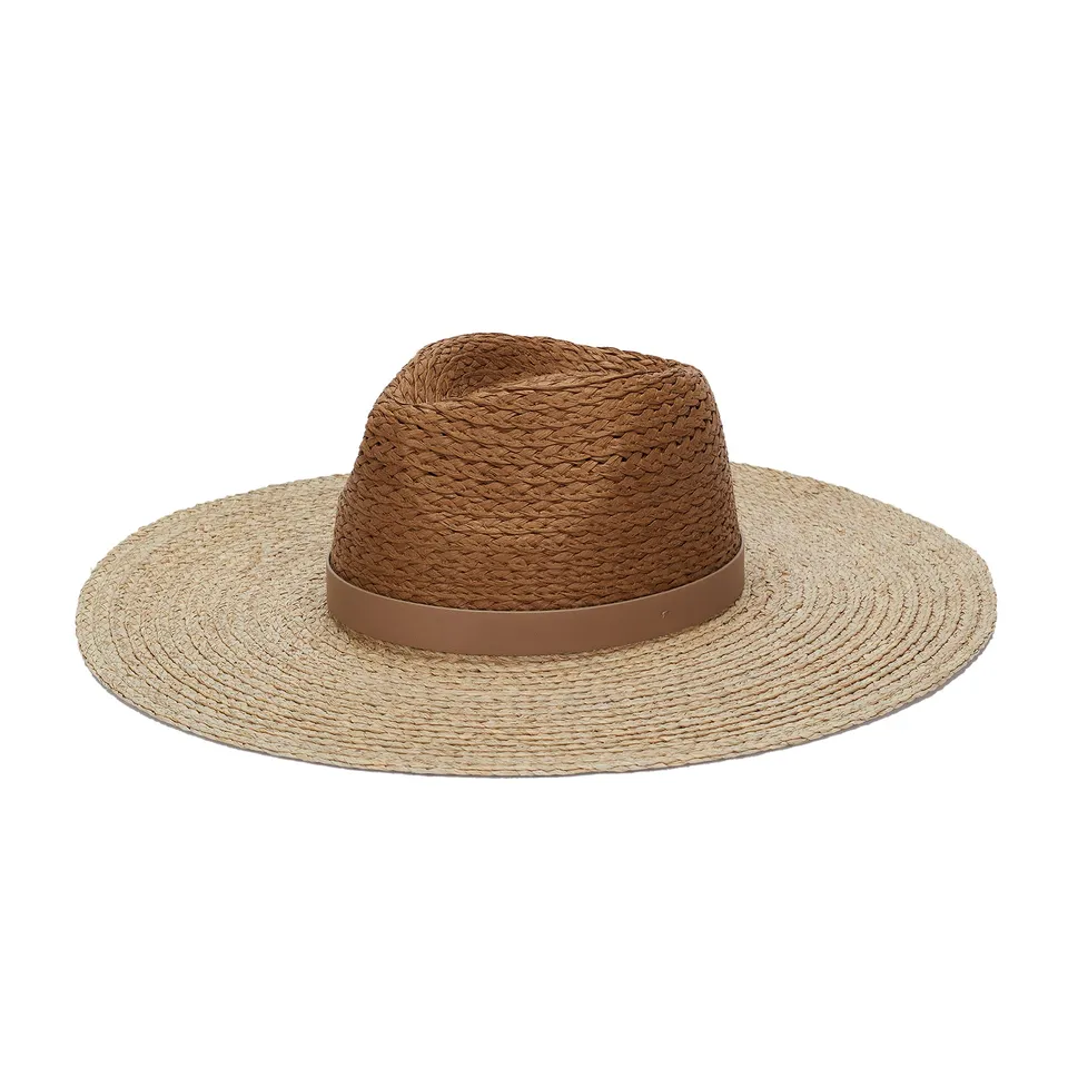 parfois-sombrero-fedora-textura-rafia-con-cinta-a-contraste-mujer-caqui image 1