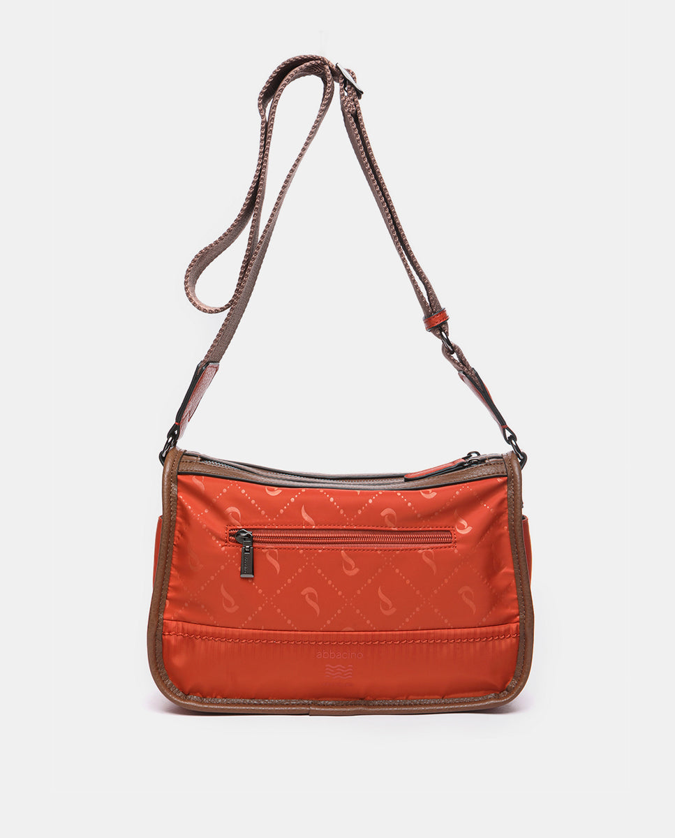 bandolera-abbacino-materiales-reciclados-naranja-jacquard image 4