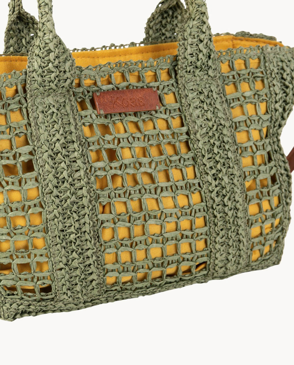 kbas-tote-peque-o-de-fibra-natural-con-cremallera-color-kaki-24x10x17-cm image 3
