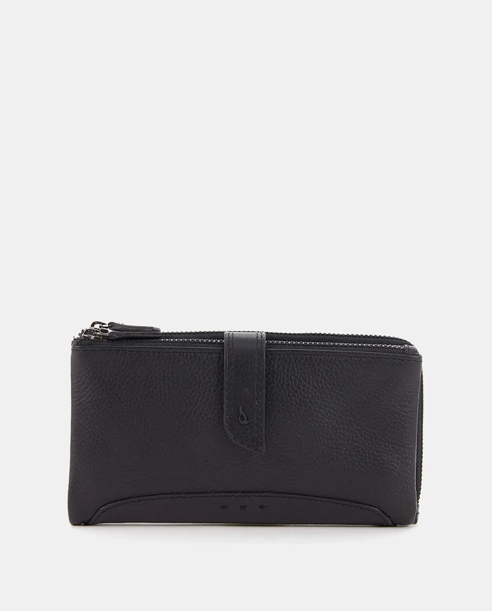 abbacino-cartera-grande-de-piel-negra-premium image 1