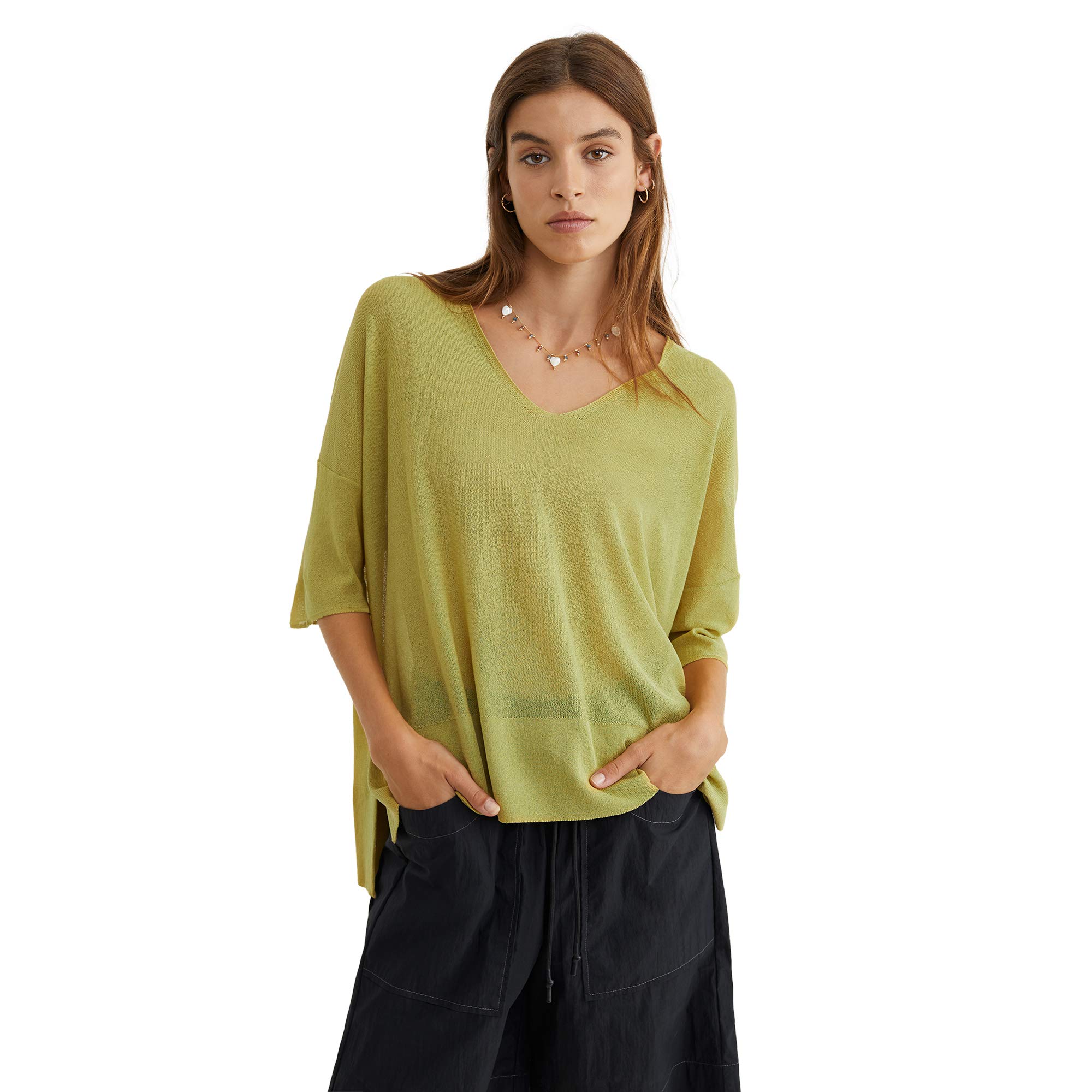 parfois-jersey-de-punto-cuello-pico-mujer-lima image 7