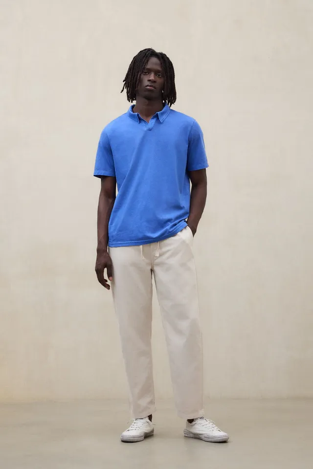 polo-ecoalf-enzo-azul-de-algod-n-reciclado-para-hombre image 1
