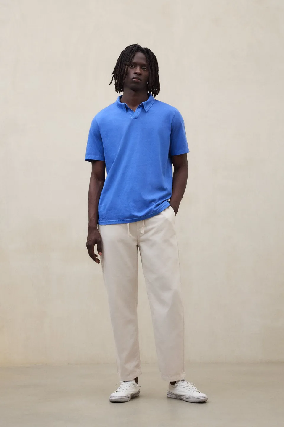 polo-ecoalf-enzo-azul-de-algod-n-reciclado-para-hombre image 1