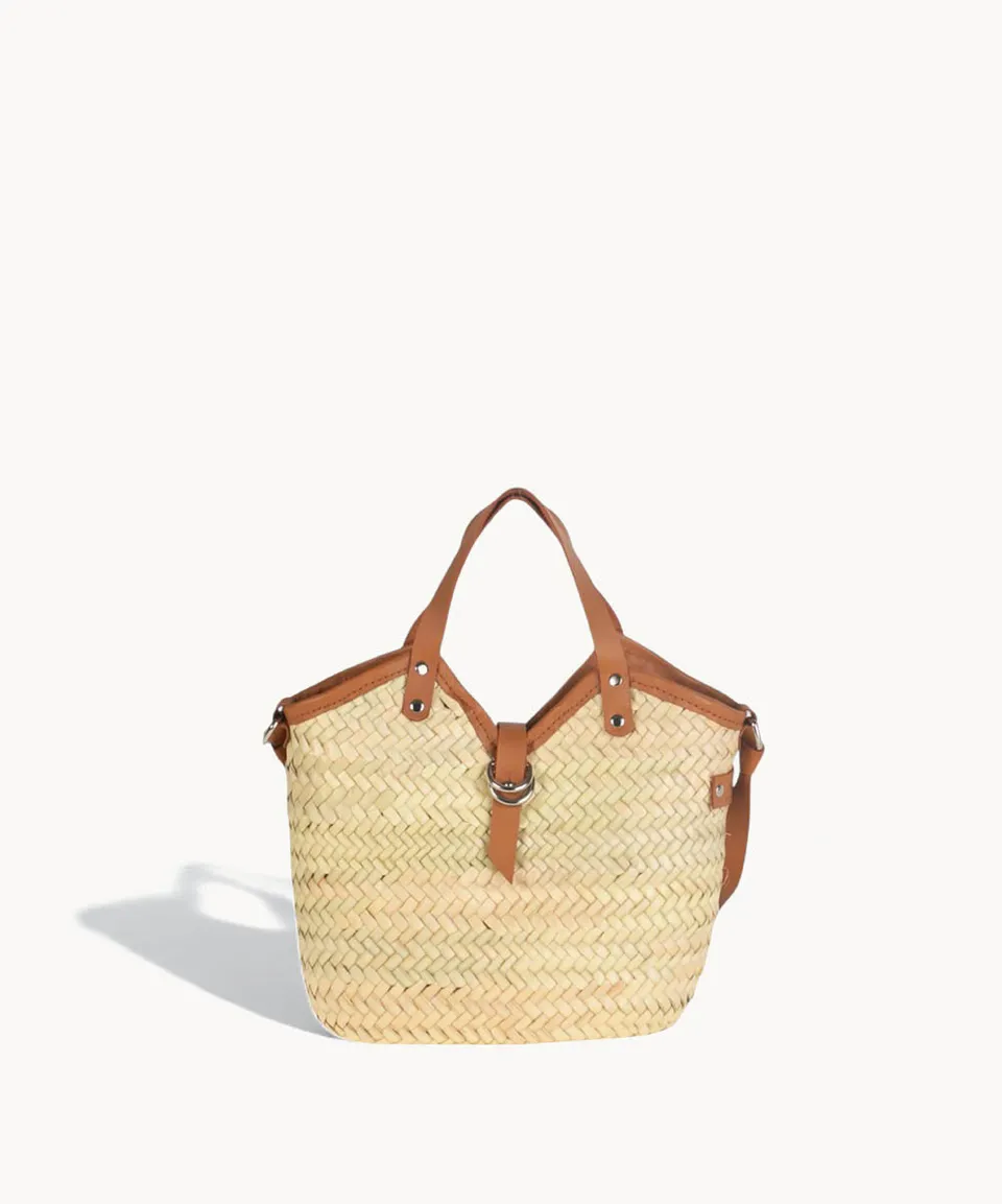 bolso-bandolera-kbas-de-palma-natural-y-piel-color-cuero image 1