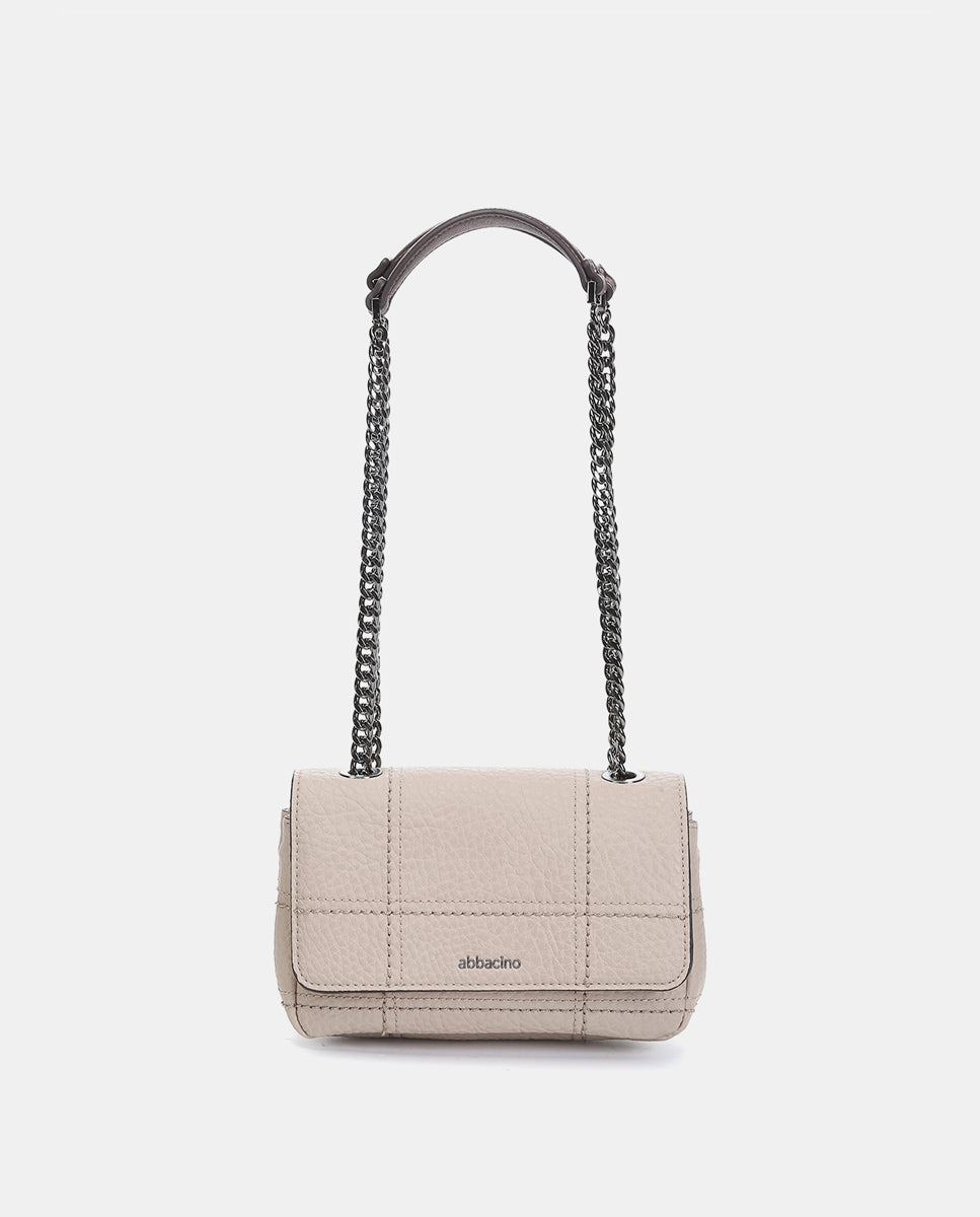 abbacino-bolso-de-hombro-peque-o-beige-reciclado-cuadros image 1