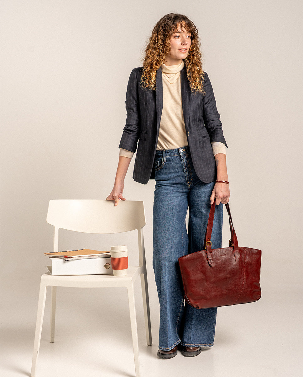 abbacino-shopper-en-piel-rojo-de-mujer-bolso-de-hombro-premium image 8