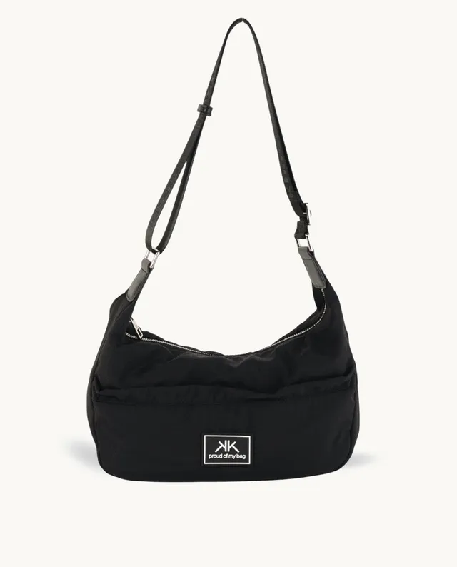 kbas-bandolera-de-nylon-negro-32x15x19-cm-correa-cruzada-y-cremallera image 1