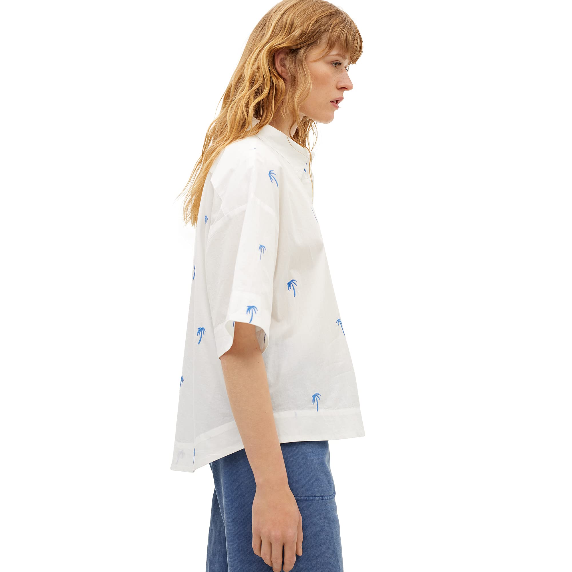 parfois-camisa-100-algod-n-bordado-palmeras-mujer-blanco image 2