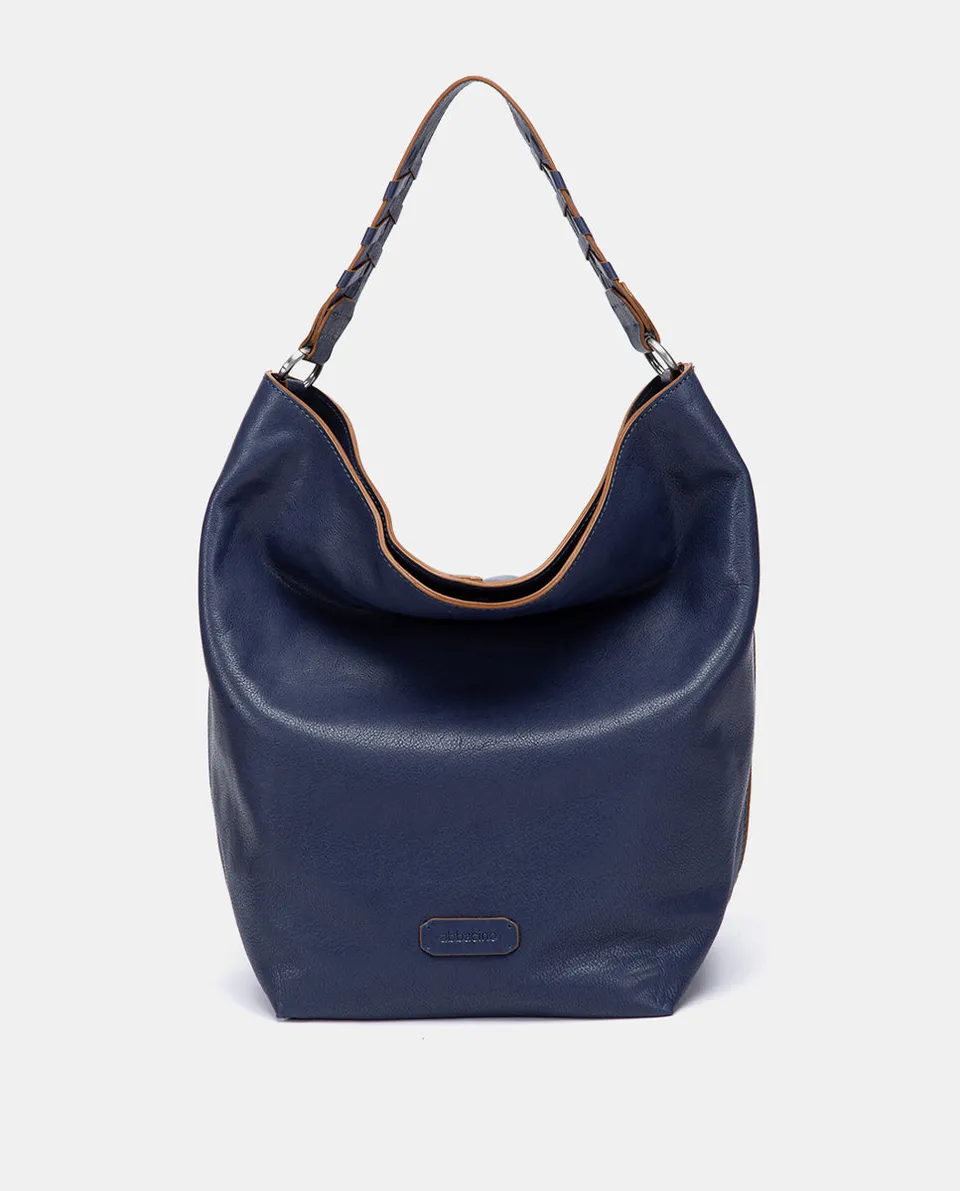 bolso-de-hombro-abbacino-azul-de-piel-estilo-hobo-con-correa-cruzada image 1