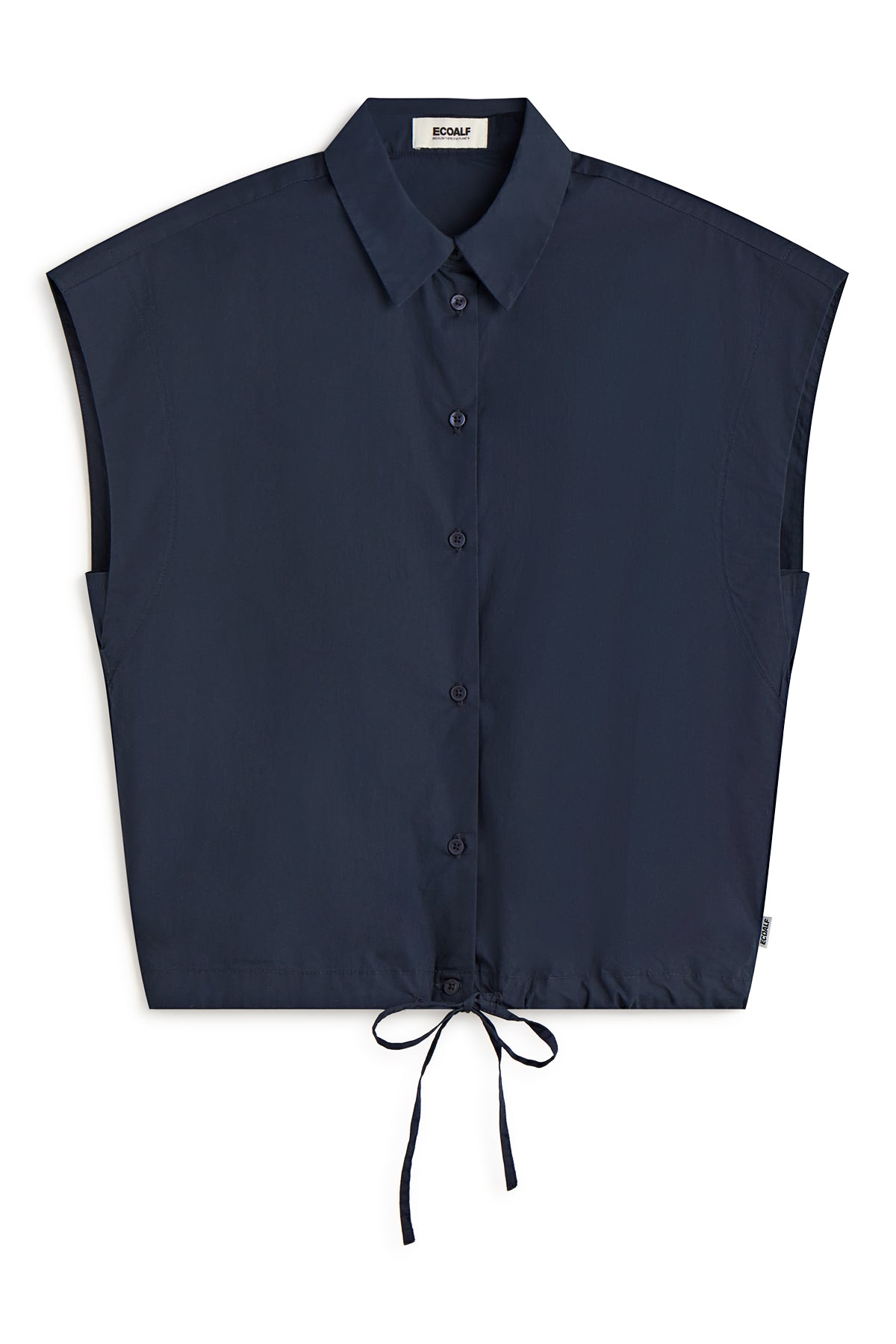 camisa-ecoalf-faye-azul-marino-de-algod-n-reciclado-para-mujer image 6