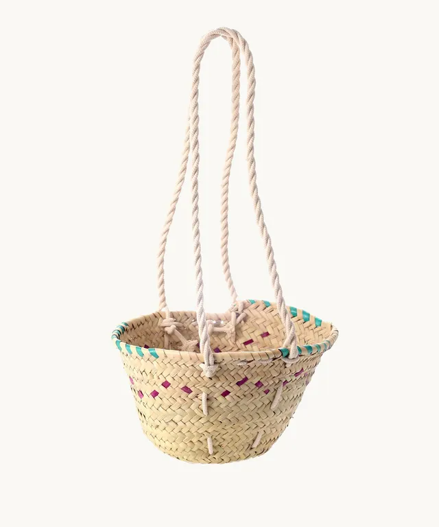 kbas-bandolera-de-palma-colores-asas-de-algod-n-30x12x20-cm-estilo-natural-y-fun image 1