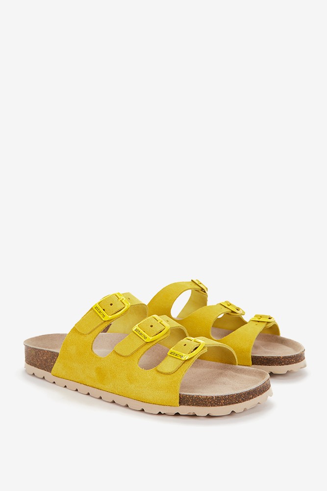 abbacino-sandalia-plana-mujer-piel-triple-hebilla-amarillo image 2