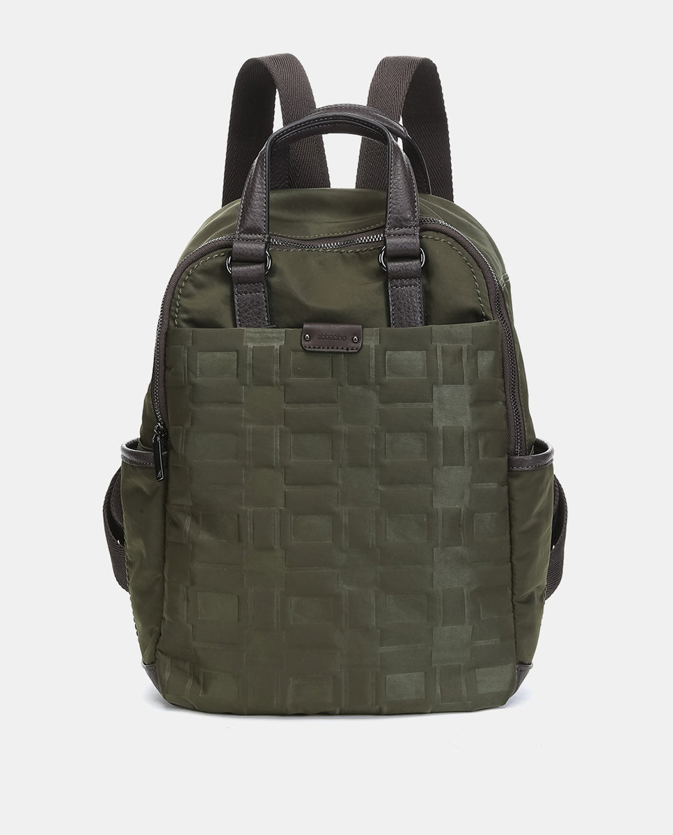 abbacino-mochila-casual-de-nylon-reciclado-verde-acolchado image 1